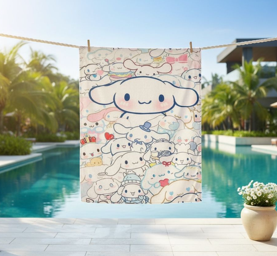 Kids Premium Cinnamoroll Bath & Beach Large Towel