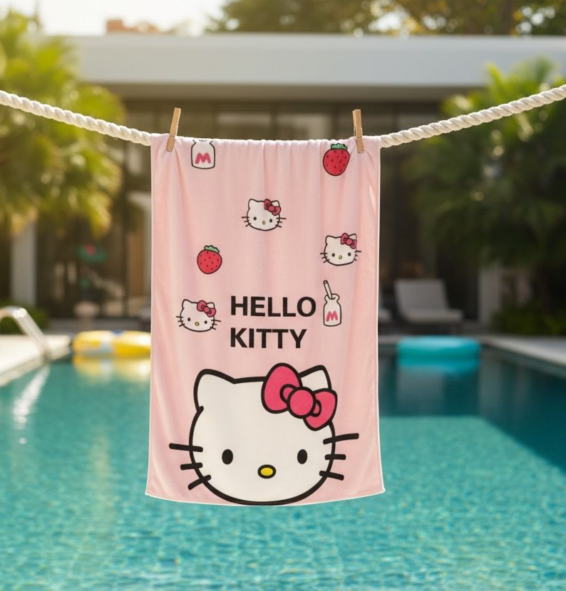 Kids Premium Hello Kitty Bath & Beach Large Towel