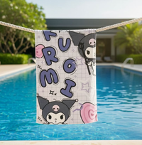Kids Premium Kuromi Bath & Beach Large Towel
