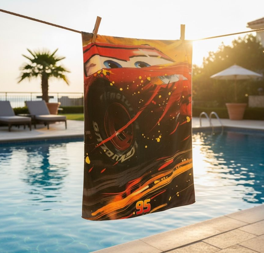 Kids Premium McQueen Bath & Beach Large Towel