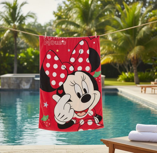 Kids Premium Minnie Mouse Bath & Beach Large Towel