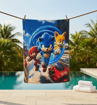 Kids Premium Sonic The Hedgehog Bath & Beach Large Towel