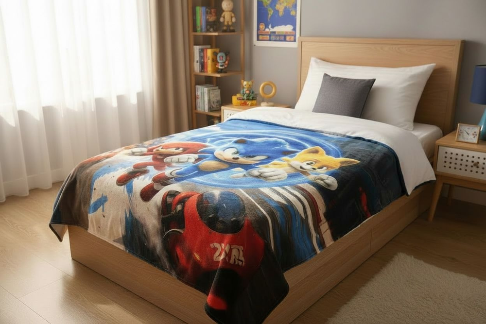 Kids Premium Sonic The Hedgehog Ultra Soft Fleece Blanket