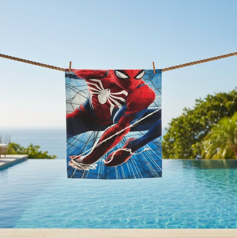 Kids Premium Spiderman Bath & Beach Large Towel