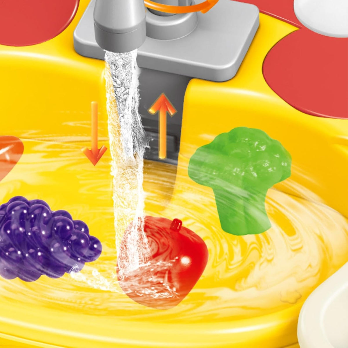 Kids Pretend Play Duck Pumping Water Kitchen Sink