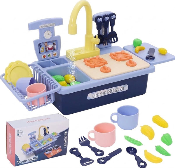 Kids Pretend play Kuromi Pumping Water Kitchen Sink  