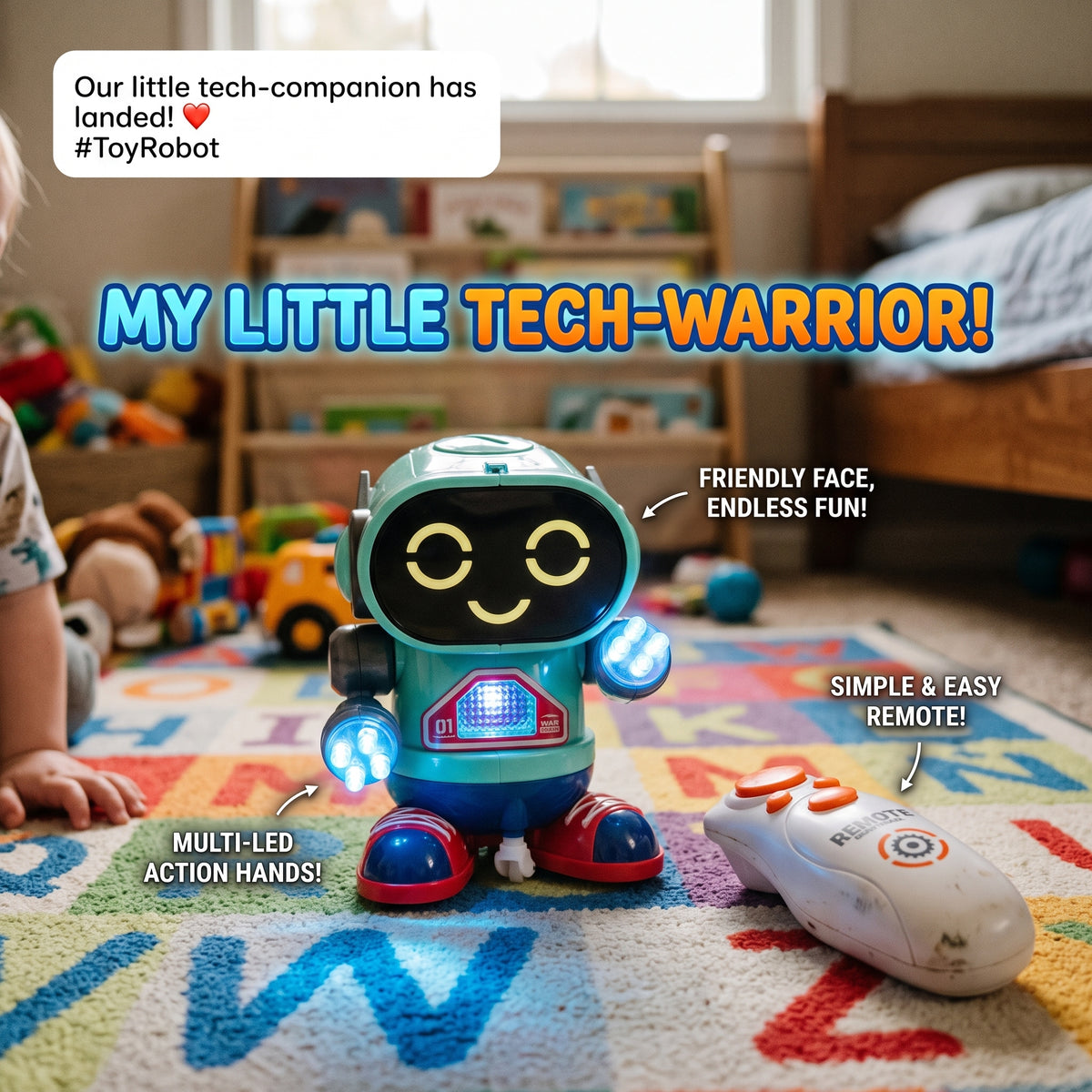 Kids RC Dancing Robot With Light & Music
