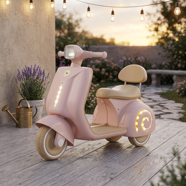 Kids Rechargeable Lumina Vespa Scooter - Pink