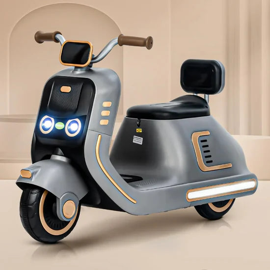 Kids Ride-on Rechargeable Vespa Scooter - Black