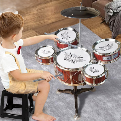 Kids Rock Music Jazz Drums With Instruments