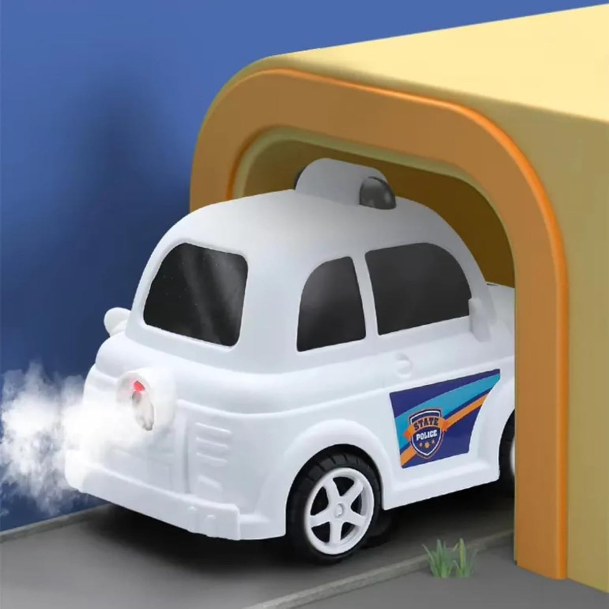 Kids Simulated Petrol Station & Police Smoke Car