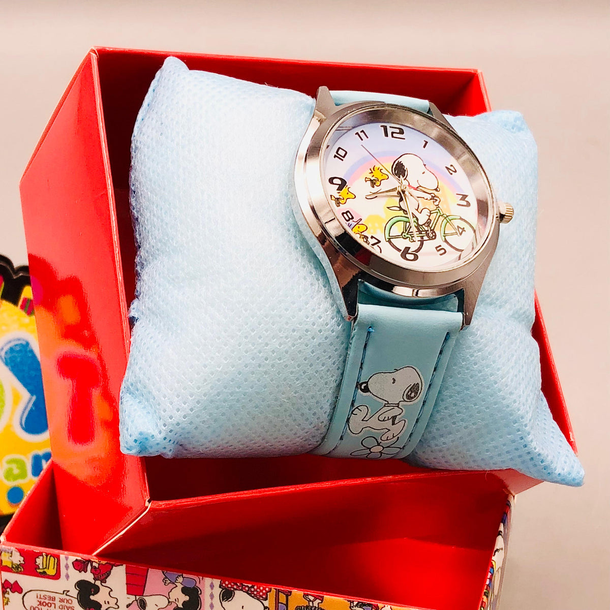 Snoopy Themed Kids Stainless Steel Frame Watch