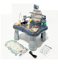 2in1 Kids Suspension Slide & Magnetic Fishing Game Table