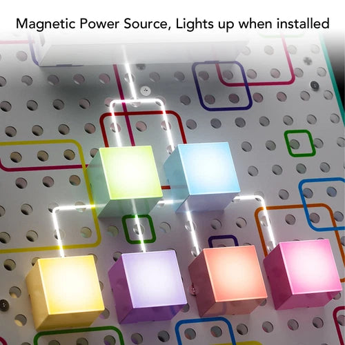 30Pcs Kids Touch Light-Up Magnetic Building Blocks