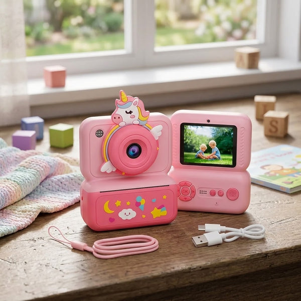 Kids Unicorn HD Screen Instant Print Camera