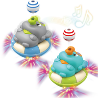 Cute Elephant Musical Ball Blowing Toy With Lights