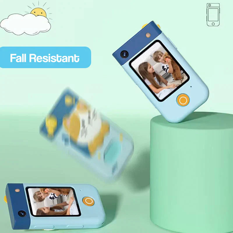 Kids Kitty Rotating Dual Camera Digital Touch Phone