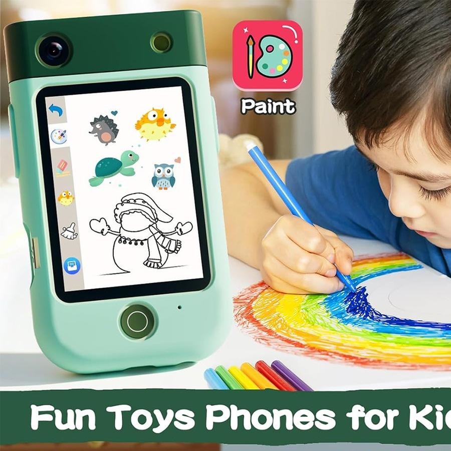 Kids Dinosaur Rotating Dual Camera Digital Touch Phone