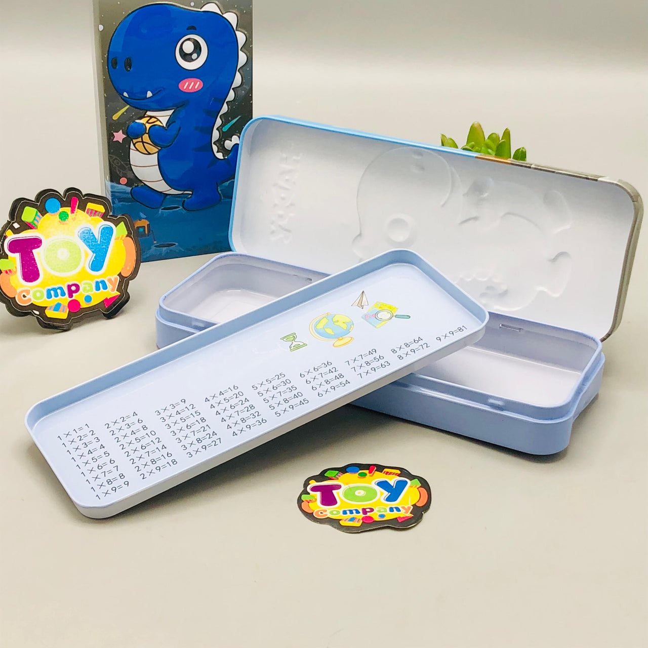 Dinosaur Themed Tin Geometry Box