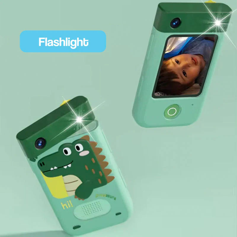 Kids Dinosaur Rotating Dual Camera Digital Touch Phone