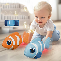 Electric Induction Swinging Musical Clown Fish With Lights