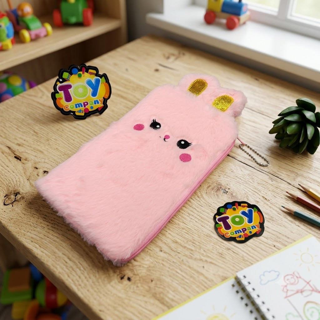 1Pc Plush Kitty Fur Pencil Pouch
