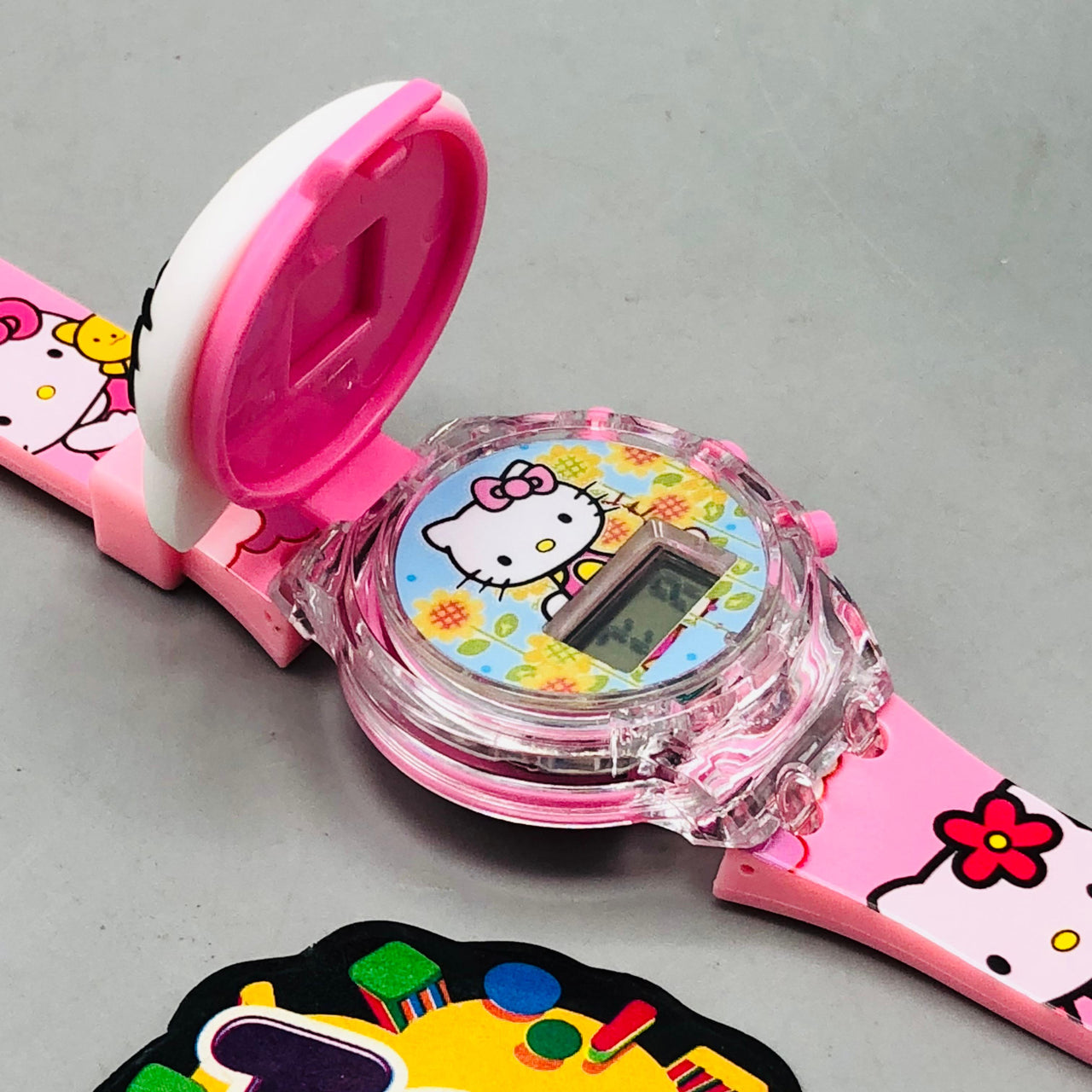 Hello Kitty Theme Kids Digital Watch With Lights