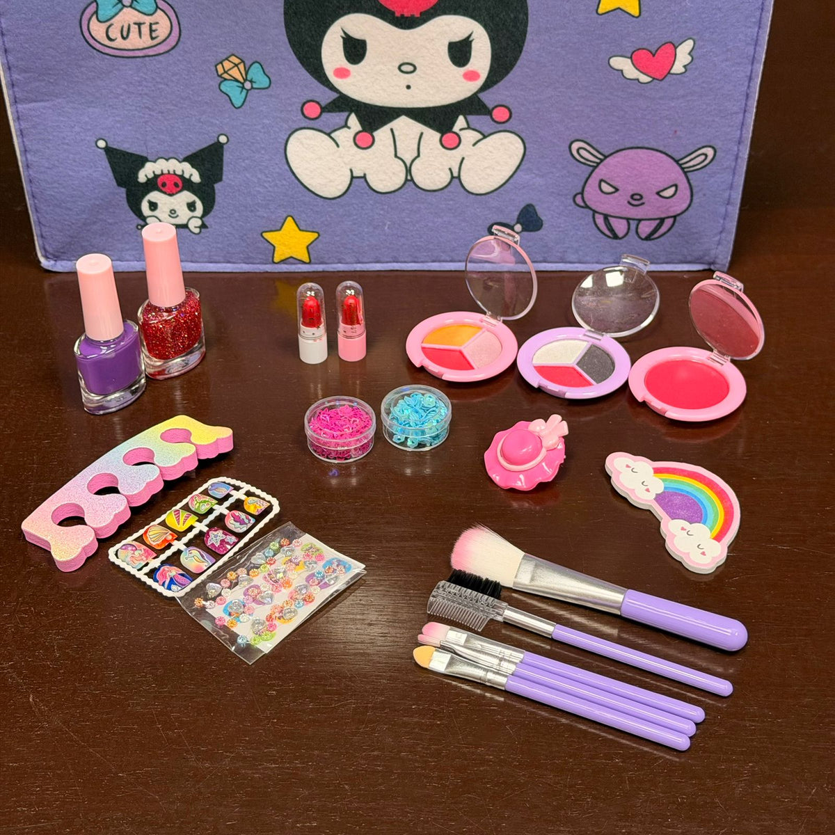 21Pcs Kuromi Makeup Set With Storage Bag