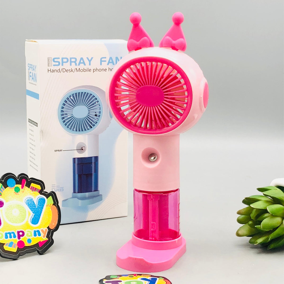 6.5" Rechargeable Kuromi Mist Spray Cooling Fan