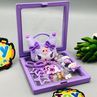 10Pcs Girls Kuromi Themed Hair Accessories Set - Purple