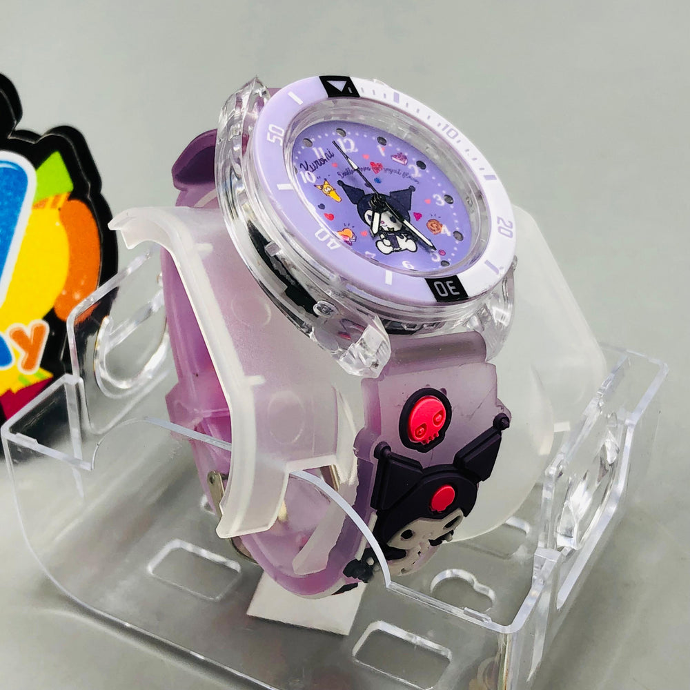 Kuromi Themed Lighting Watch With Acrylic Box