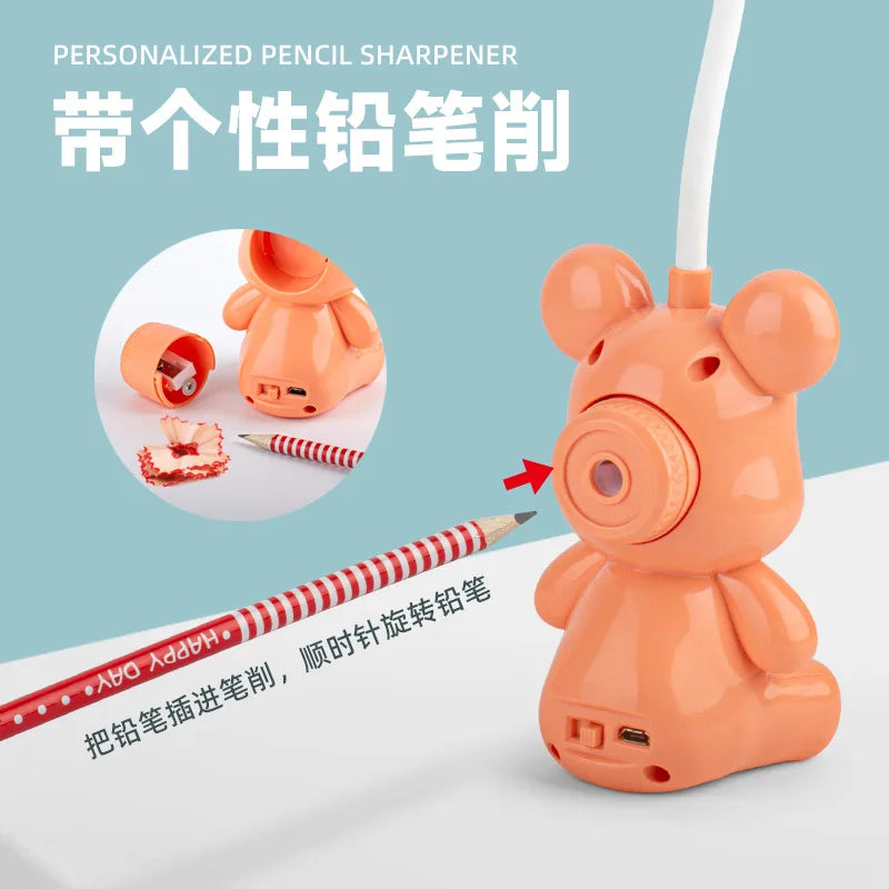Rechargeable Cute Cartoon Moon Design Table Lamp