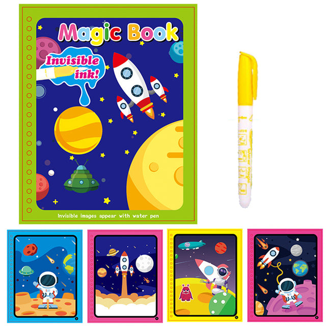 Magic Book With Invisible Ink Water Pen - Assortment