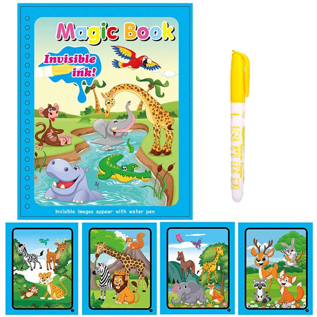 Magic Book With Invisible Ink Water Pen - Assortment