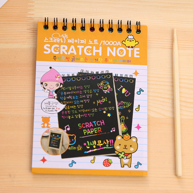 Scratch Notebook With Wooden Stick