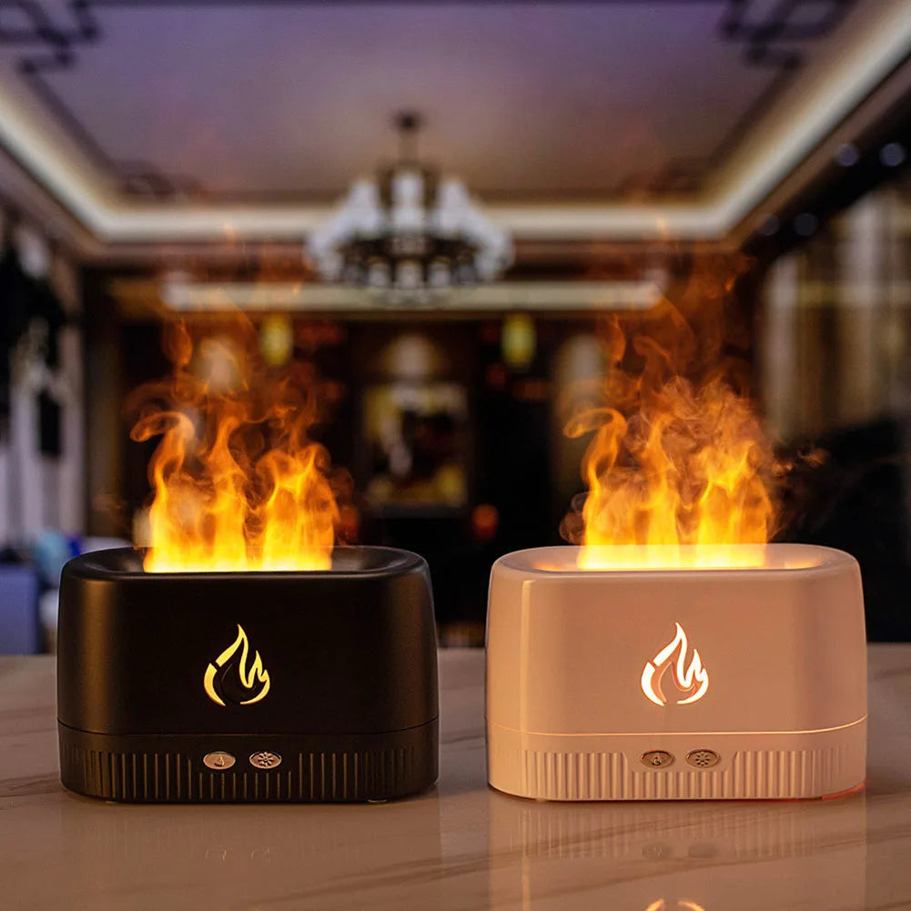 Flame Aroma Diffuser With Flame Light Effect