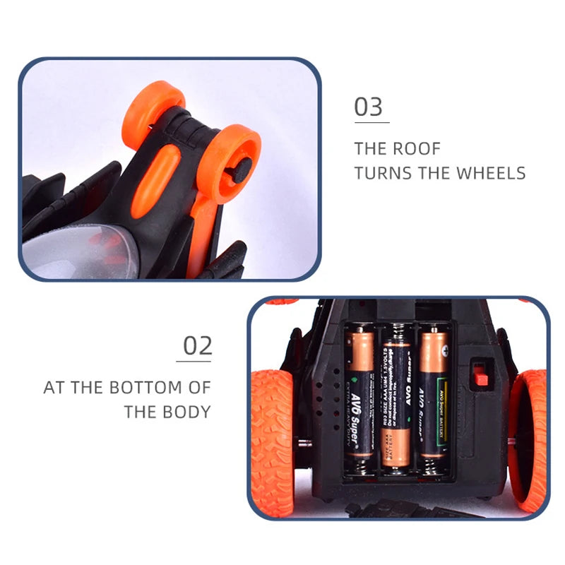 Battery Operated Stunt Dumper Car With Light & Sound