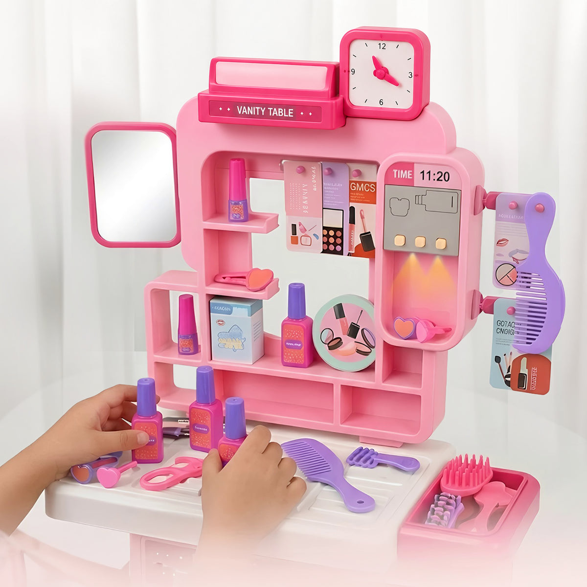 63Pcs DIY Little Beautician Vanity Dressing Table