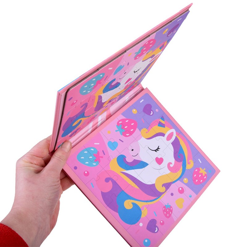 2in1 Unicorn Tri-Fold Magnetic Puzzle Book