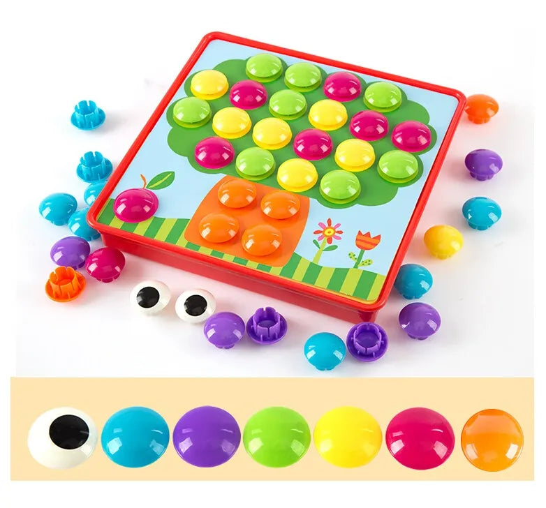 3D Puzzle Buttons Educational Toy