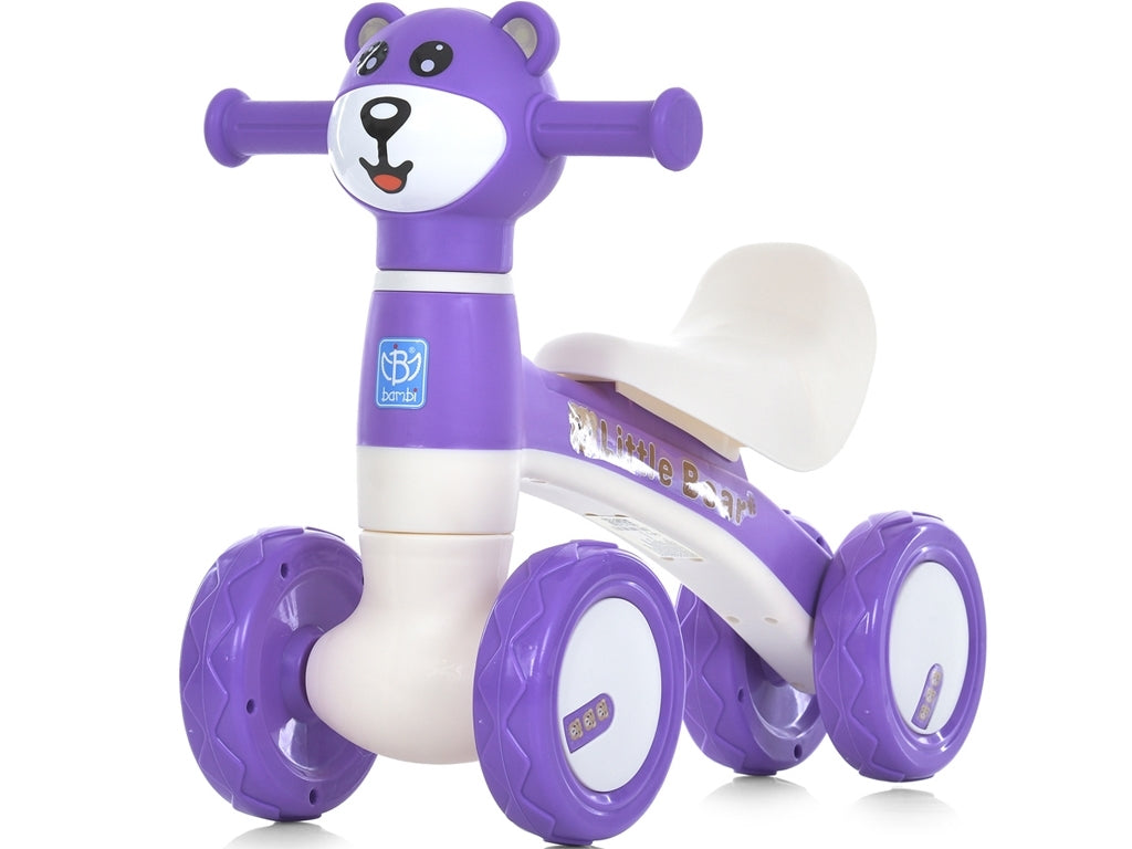 Bear Ride-on Baby Foot To Floor Balance Bike - Purple