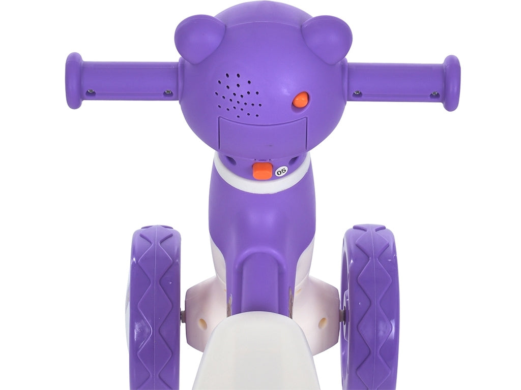 Bear Ride-on Baby Foot To Floor Balance Bike - Purple