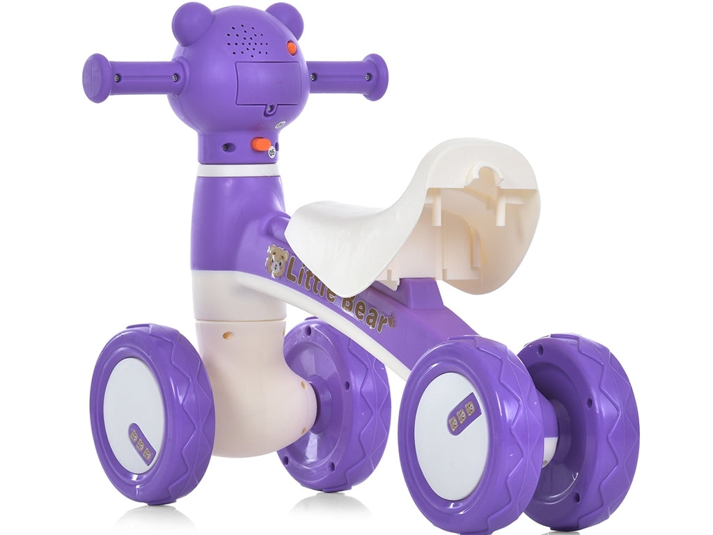 Bear Ride-on Baby Foot To Floor Balance Bike - Purple