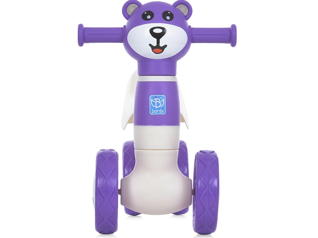 Bear Ride-on Baby Foot To Floor Balance Bike - Purple