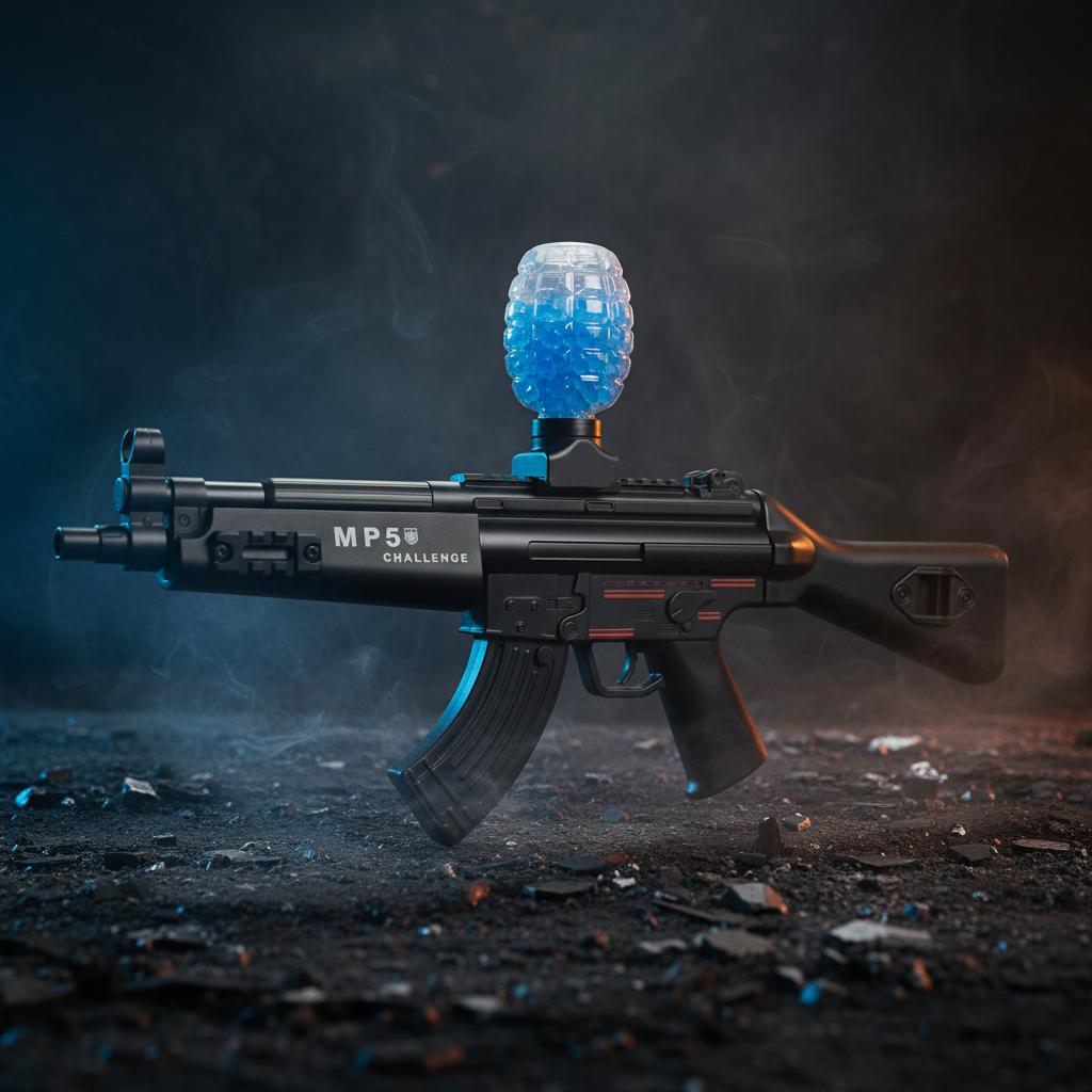 MP5 Water Bullet Shooting Gun With Smoke Silencer