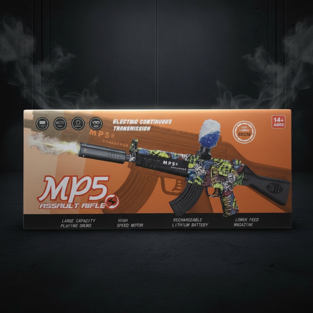 MP5 Water Bullet Shooting Gun With Smoke Silencer