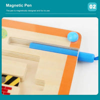 Wooden Magnetic Color Sorting Counter Board