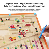 Wooden Magnetic Color Sorting Counter Board