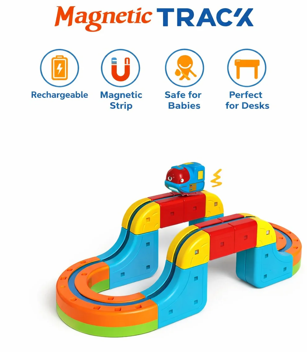 18Pcs DIY Magnetic Levitation Train Track Set