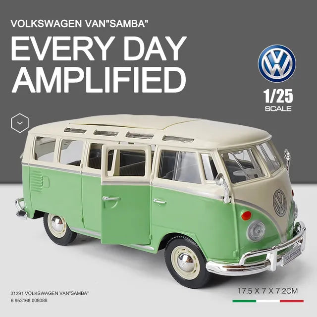 Maisto 1:25 Diecast Volkswagen Van Samba - Green